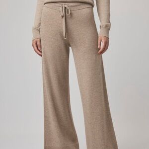 Splendid Beige Wide-Leg Knit Pants